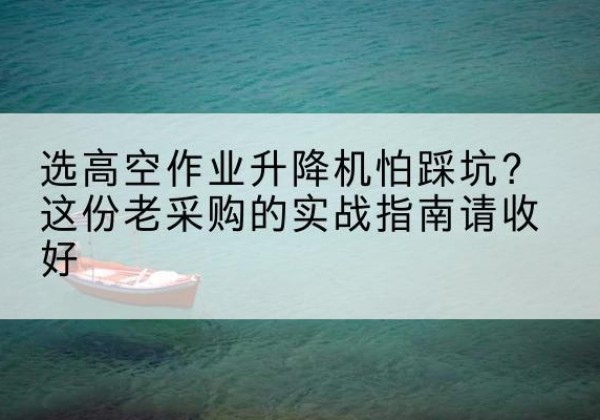 大石桥高空作业升降机厂家推荐-选高空作业升降机怕踩坑？这份老采购的实战指南请收好